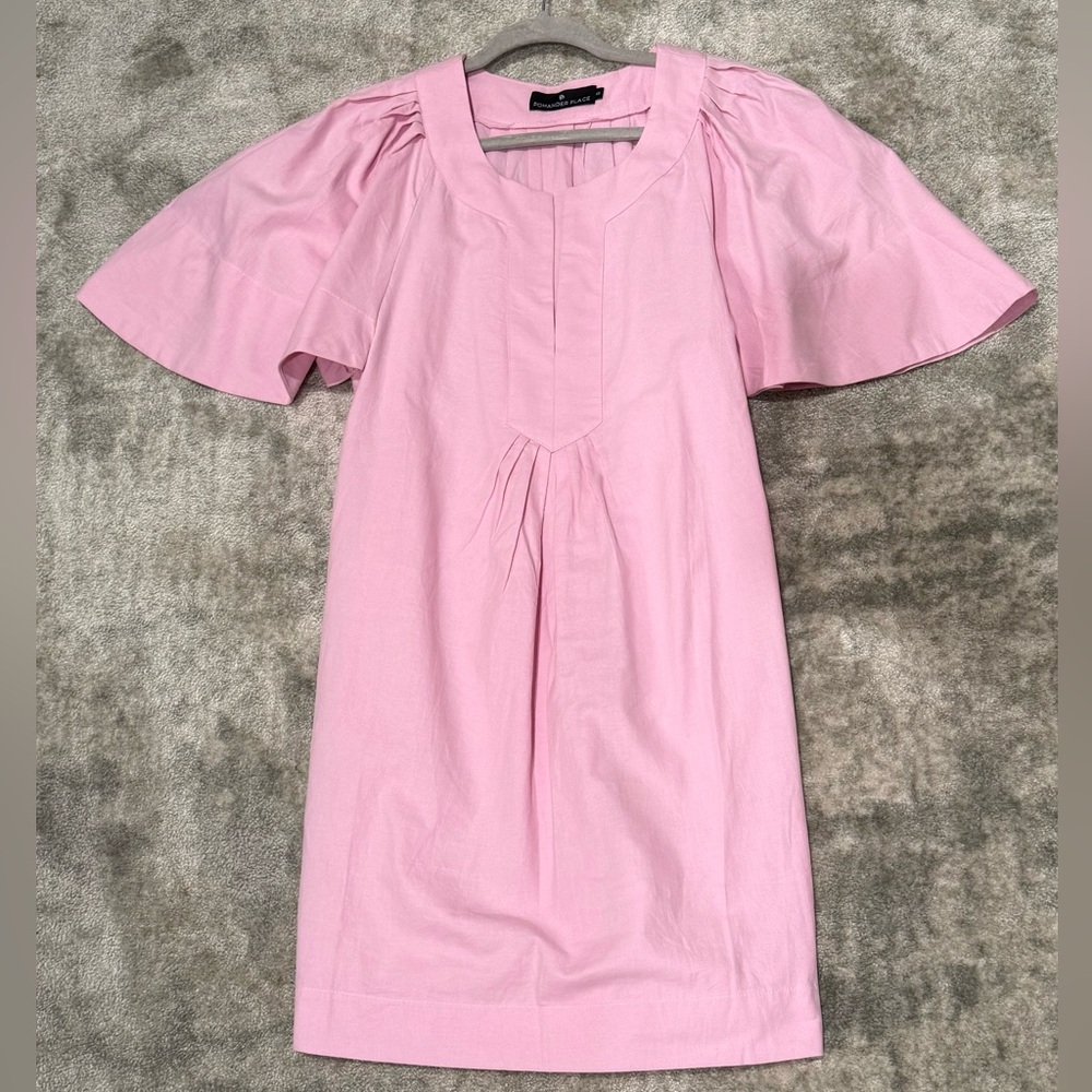 Pomander Place Pink Finley Flutter Sleeve Dress